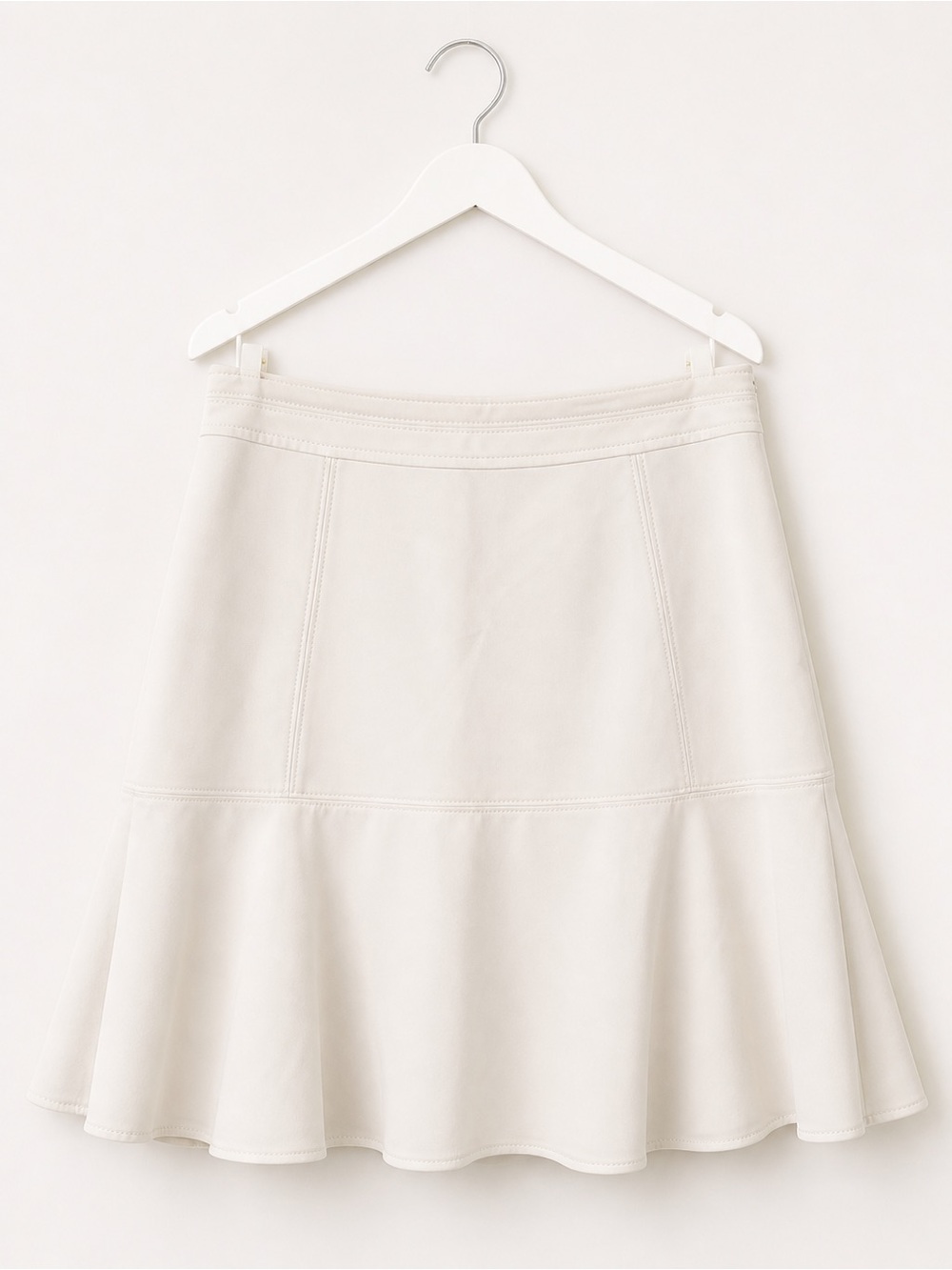 White House Black Market Ivory Fit & Flare Skirt Size 4 Lined